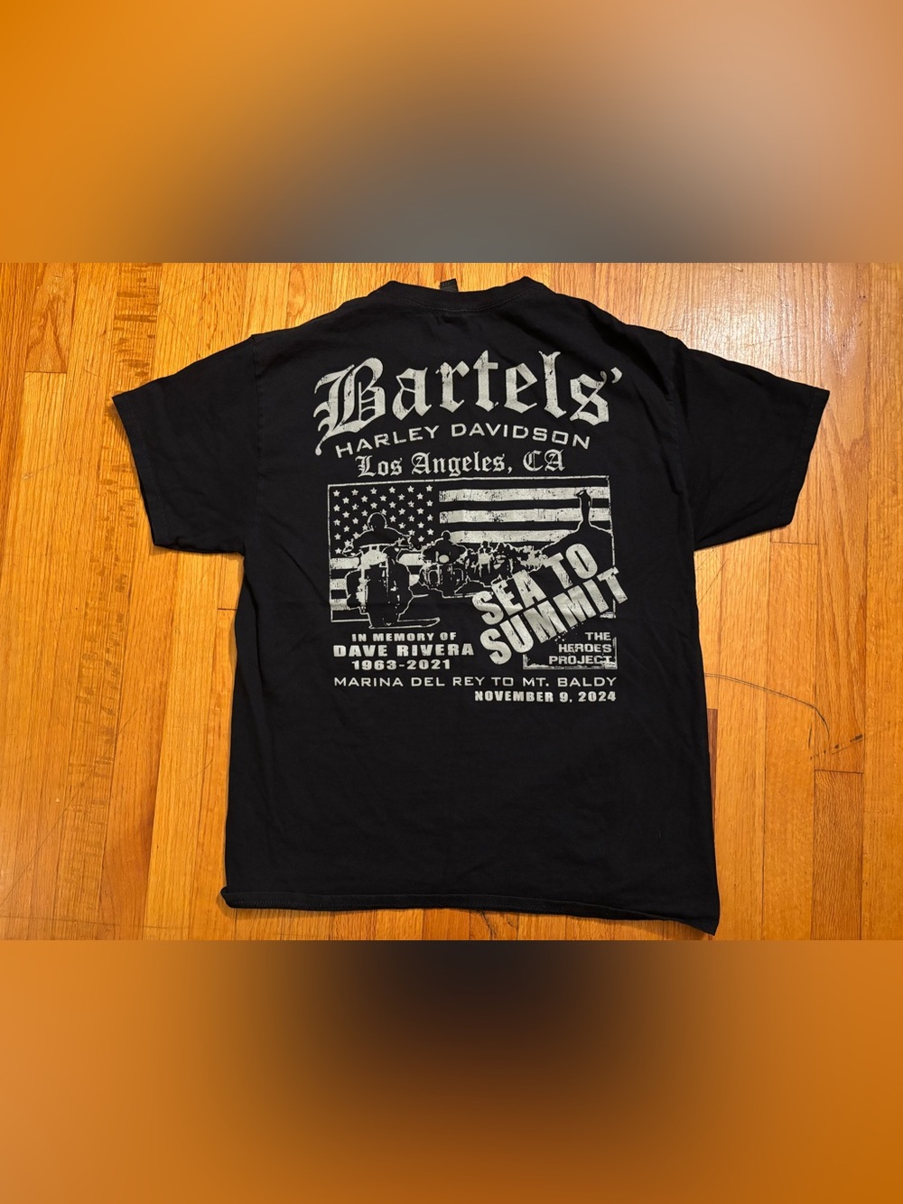 Gildan Ultra Cotton Harley-Davidson Bartels Los Angeles Mens L Black Tee